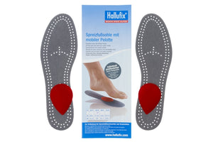 Hallufix sole with mobile pad